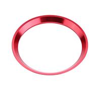 Keenso Anneau pour Volant de Voiture, Centre de Garniture de Cadre de Décoration Anneau de Couverture de Volant en Alliage d'Aluminium (Red)