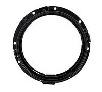 Keenso Anneau Support de Fixation Bague de Support de Phare de Rond de 7 '' en Alliage d'Aluminium Noir Argent (Black)