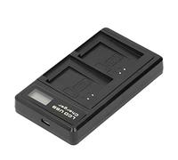 Keenso Appareil Photo Numérique LCD Double Chargeur Compact pour Appareil Photo NB-13L, écran LCD Double Chargeur, Amateurs de Photographie en Plastique Noir 1 Ensemble