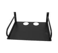 Keenso Arêtes Arrondies étagère de Projecteur Solide Capacité de Chargement Mur-étagère à Masse pour Routeur TV Boîte DVD Boîte à Câble pour Les Chambres et Salon (Black)