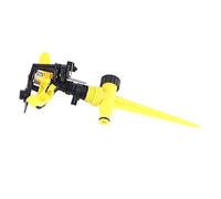 Keenso Arroseur de pelouse rotatif à 360 ° - Design durable - Longue distance de pulvérisation pour arrosage de jardin et cour - Arroseur d'extérieur à économie d'eau pour pelouse circulaire - Jaune