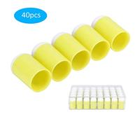 Keenso Art Craft Dessin Doigt Éponge Applicateur d'encre de qualité Supérieure Éponge Daubers pour L'enregistrement des Couleurs, 40 Pièces pour Station, Couleur Mixte (Yellow)