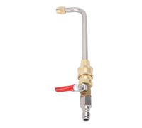 Keenso Baguette de Nettoyeur Haute Pression Incurvée avec Robinet à Bille, Tige d'extension de Nettoyeur de Gouttière en Métal, Flexible pour des Portées élevées et des Tâches de Nettoyage