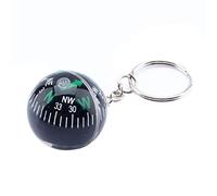 Keenso Ball Keychain Compass, 28mm Liquid Filled Compass avec Porte clés pour Excursion Randonnée Camping Voyage Chasse Survie en Plein Air