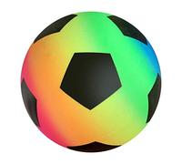 Keenso Balle d'aire de Jeu, Balle de Frappe Arc-en-Ciel de 9 Pouces avec PVC, de Jeu Extérieure Rebondissante pour Les Enfants et Les Familles, Gonflage Facile par Pompe à Aiguille pour Les Jeux de