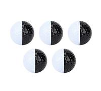 Keenso Balle de Pratique de, 5 pièces Deux Couleurs Noir Blanc Putter Ligne de visée Double Couche Accessoire de Formation de Balle de Pratique de