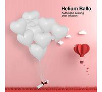Keenso Ballon en Argent Lumineux Décoration de Fête Durable pour la Décoration D'anniversaire à la Maison 10e 18 Pouces (En forme de cœur)