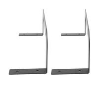 Keenso Barre de Retenue de Matelas Stabilisatrice, Bouchon de Pince en Acier Antidérapant pour Cadre de Lit, Support en Métal Durable pour Chambre à Coucher, 2 Pièces Noir