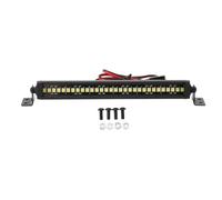 Keenso Barre Lumineuse RC, 30 LED 5,4 Pouces en Alliage D'aluminium, Projecteur de Lampe de Toit de Voiture RC avec Support en L pour Voitures sur Chenilles Axiales SCX10 1/10 RC