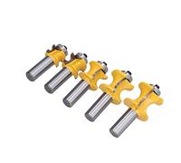 Keenso Bit de Routeur de Tige de 1/2 Pouce Ensemble Half Half Rock Rock Bullnose Wood Maschiners Cutter 5pcs pour la Machine de Gravure CNC Outils de Travail du Bois