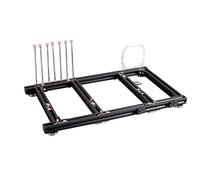 Keenso Black ATX Aluminium Computer Base, Position Précise du Trou pour Une Installation Facile, Une Plate-Forme de Test de L'overclocking Robuste pour Les Amateurs de Technologie