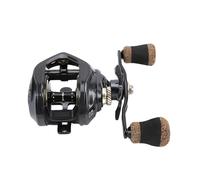 Keenso Bobine de Pêche à la Baitcast, Bobine de Pêche au Rapport de Vitesse 7,2: 1, Anneau de Guide en Céramique à Machine à sous en Forme de T avec Force de Freinage de 16 Kg, 12 Knob