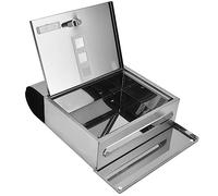 Keenso Boîte aux Lettres Compacte Suspendue et Verrouillable avec 2 Clés, Matériau en Acier Inoxydable, Fente étroite, Installation Facile, Boîte aux Lettres Extérieure