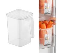 Keenso Boîte de Rangement de Porte de Réfrigérateur en Plastique Transparent avec Couvercle, Solution de Rangement Polyvalente pour Garde-manger et Réfrigérateur, Pratique pour L'organisation des