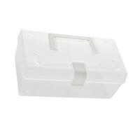 Keenso Boîte de rangement en plastique transparent avec poignée, boîte portable de grande capacité pour collations, jouets, fournitures de bureau, solution de rangement polyvalente [Bureau, dortoir]