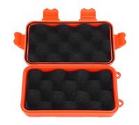 Keenso Boîte scellée étanche, résistante aux chocs haute résistance pour la survie en extérieur, avec bande en silicone noire (orange #06)