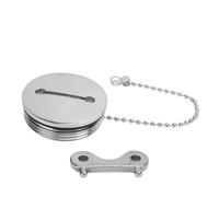 Keenso Bouchon de Remplissage de Pont de Bateau de 2 Pouces, Bouchon de Réservoir de Carburant Marin en Acier Inoxydable 316 avec clé, Conception Anti-Fuite pour Yachts, Camping-Cars, Camions,