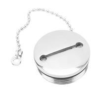 Keenso Bouchon de Réservoir de Carburant Marin pour Bateau Remplissage de Pont Accessoires de Bateau Bouchon de Remplissage de Pont en Acier Inoxydable avec Chaîne Accessoires de (38MM)