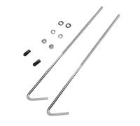 Keenso Boulons de Maintien de Batterie à Crochet en J de 10 Pouces, Ajustement Universel en Acier Inoxydable pour Voiture et Camion, avec Conception Filetée Plus Longue pour une