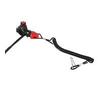 Keenso Bouton d'Arrêt Fermé Bouton Poussoir Interrupteur d'Arrêt on/Off de Moteur de Moto d'ATV Hors-Bord de Bateau et Lanière d'attache de Sécurité 12V Stop Switch Universel