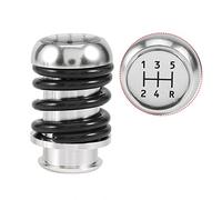 Keenso Bouton de Changement de Vitesse, Pommeau de Levier de Vitesse Manuel Universel de 5 Vitesse Levier de Vitesse de Ressort de Voiture avec 3 Adaptateurs 8mm/10mm/12mm(Black)