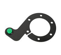 Keenso Bouton de Klaxon de Volant en Fibre de Carbone Bouton de Klaxon de Volant de Course en Acrylique à 6 Trous de Remplacement Sensible au Toucher pour les Pilotes Nardi VERTEX (GREEN)