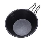 Keenso Bowl de Camping en Acier Inoxydable de 310 ML, Bol Extérieur avec Poignée Suspendue, Marques de capacité Claire pour Les Aventures de Cuisson