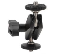 Keenso Bras articulé usiné CNC à Double Rotule avec Conception Antidérapante pour Appareil Photo, Compact et Durable, adapté à la Réalisation de Films