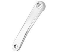 Keenso Bras de Manivelle de Vélo, Bras de Manivelle de Remplacement Simple de Chaîne en Alliage d'Aluminium de 170mm Universel à Gauche(Square Hole-Argent)