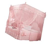Keenso Breathable Princess Network -Baldachin Network avec une Conception en Dentelle Facile à Nettoyer Trois Ouvertures Latérales pour la Décoration de la Chambre, Belle pour les Femmes (150 * 200
