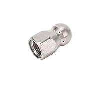 Keenso Bulle Jetteur de Jettier pour Nettoyage pour Tuyaux, Eau Chaude, 100 ℃, 1 X Buse (Rotule Avant 1 Arrière 6 Trous G1/4po)
