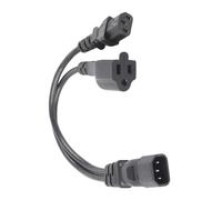 Keenso C14 Mâle à C13 NEMA 5-15R Adaptateur d'alimentation d'alimentation étanche Câble isolé Câble isolé pour Les Adaptateurs D'ordinateur Portable, échelles électroniques [commerciales] Cuivre 1PC