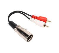 Keenso Câble Adaptateur Audio Stéréo Résistant à la Prise, Câble Mâle vers XLR Mâle, Durable, pour Haut-parleur, Lecteur DVD, Microphone, 15cm, Plastique et Métal