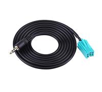 Keenso Câble Auxiliaire pour Voiture, Adaptateur Auxiliaire AUX pour Autoradio 6 Broches à 3,5 mm