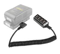 Keenso Câble d'alimentation pour Caméra D-Tap, Prise Femelle D-Tap à 4 Ports, Courant de Sortie Maximum de 10 A, Noir, Câble Répartiteur Droit de 23,62 Pouces, adapté à L'alimentation de Plusieurs