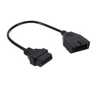 Keenso Câble d'extension de diagnostic, OBD1 OBDII, 12 broches à 16 connecteur femelle, pour véhicules GM, outil voiture, Outils