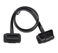 Keenso Câble d'Extension On-Board Diagnostics2, 16 Broches Mâle à Femelle Câble de Rallonge Connecteur On-Board DiagnosticsII de Profil Plat Lecteur de Code (60CM)