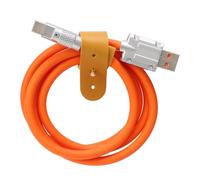 Keenso Câble USB C épais 66W, Charge Rapide, Cordon de Type C pour Téléphone, Batterie Externe, Caméra, 4,76 Pieds (ORANGE)