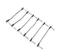 Keenso Câbles de Patch 6 Pouces de 6 Pouces, Câbles de Pédale de Cuivre avec Veste en PVC pour Pédalboard de Guitare, Amplificateurs, Son Haute fidélité, durabilité Professionnelle pour une