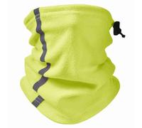 Keenso Cache-cou d'hiver en polaire, cache-cou réfléchissant léger avec polaire pour temps froid, cyclisme, randonnée, ski, vert fluorescent, FGR