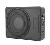 Keenso Caisson de Basses Actif de Voiture de 10 Pouces, Amplificateur de Basse sous Le Siège Ultra Fin de 800W avec Filtre de Basse et Télécommande, pour Système Audio de Voiture