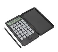 Keenso Calculatrice de Poche avec Ardoise Réutilisable, Taille 6,5 Pouces | Boutons silencieux, design compact, léger et portable, affichage à 12 chiffres, respectueux de l\'environnement