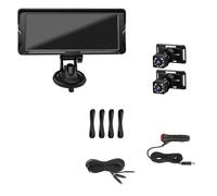 Keenso Caméra de Voiture pour bébé, Moniteur pour bébé 1080P Double Canal de 6,86 Pouces avec Vision Nocturne IR et Grand Angle de Vision de 150 Degrés, pour Siège orienté vers L' (Blue)