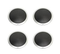 Keenso Capuchon de Moyeu de Roue, Ensemble de Capuchons de Moyeu de Roue Central ABS 4 Pièces Garniture Chromée OE 68078419AC 51884863 Remplacement pour 500 2007 à 2019 Ajustement Direct (Lettre