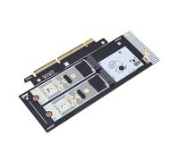 Keenso Carte d'extension NVMe PCIe 5.0, Adaptateur M.2 4 en 1, Prise en Charge du Transfert de Données 10 000 Mo/s pour PC de Jeu et Station de Travail
