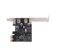 Keenso Carte d'extension PCIe vers USB C, Métal, Adaptateur 2 Ports USB 3.2 Gen 1, Vitesse 5 Gbit/s, pour Les Utilisateurs de PC de Bureau