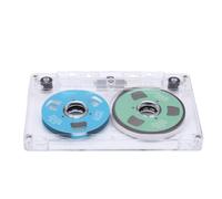 Keenso Cassette Vide Biais Normal 50 Minutes pour L'enregistrement de | Ruban Ferrique Type I, Boîtier ABS, Bobines en Alliage D'Aluminium, Design Portable, Boîte Transparente avec Papier