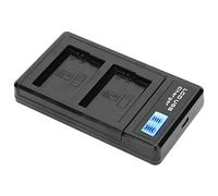 Keenso Chargeur de Batterie au Lithium à Double écran LCD pour NP-FW50, Base de Chargement USB Rapide, ABS Noir Compact 5 W 10 W 5 V 1-2 A, Idéal pour Les Amateurs de Photographie