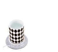 Keenso Chauffe-Tasse USB, Tapis de Tasse de Boisson Chaude, Coussin Chauffant de thé et de café de Bureau pour la Maison et Le Bureau (Motif en Porcelaine Blanche)