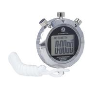 Keenso Chronomètre en Métal de Stockage à Double Enregistrement, Précision 1/100 Seconde, Chronomètre Personnalisable D'alarme avec Touche Tactile